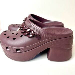 🔖 CROCS Siren Chain Clog High-Heel Stylish Unisex Light Weight